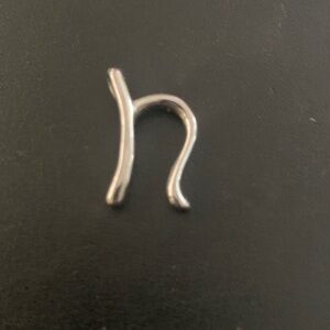 Elegant Silver “N” Pendant